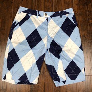 LOUD MOUTH ARGYLE GOLF SHORTS